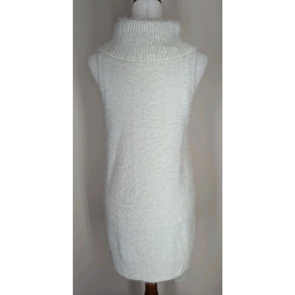 Show Me Your Mumu Sleeveless Fauna Sweater Dress Fuzzy Cream Knit Size Medium - Picture 6 of 13